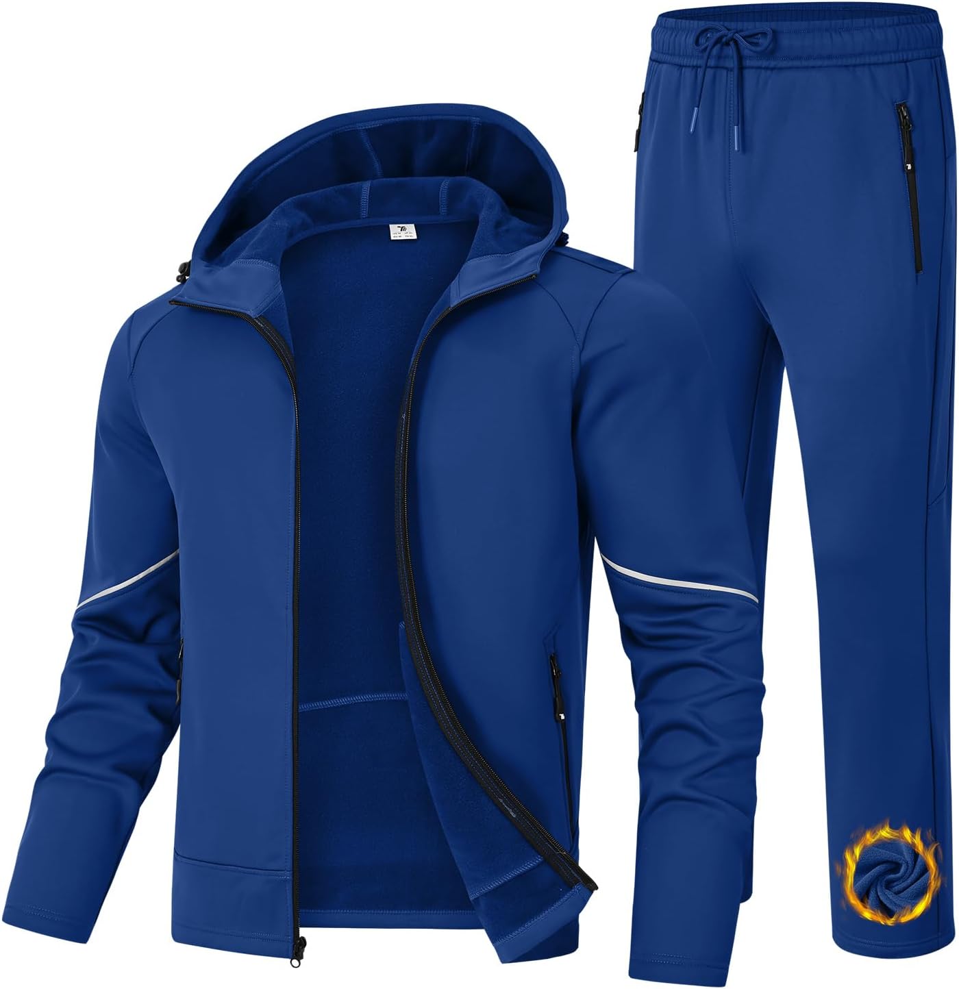 BGOWATU Men's Fleece Lined Tracksuits Set for Active Lifestyle