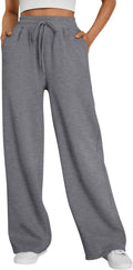 Trendy Queen Womens Wide Leg Fleece Lined Sweatpants - Cozy Winter who