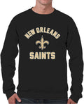Mens New Orleans Saints Crewneck Sweatshirt - Cotton Blend Comfort