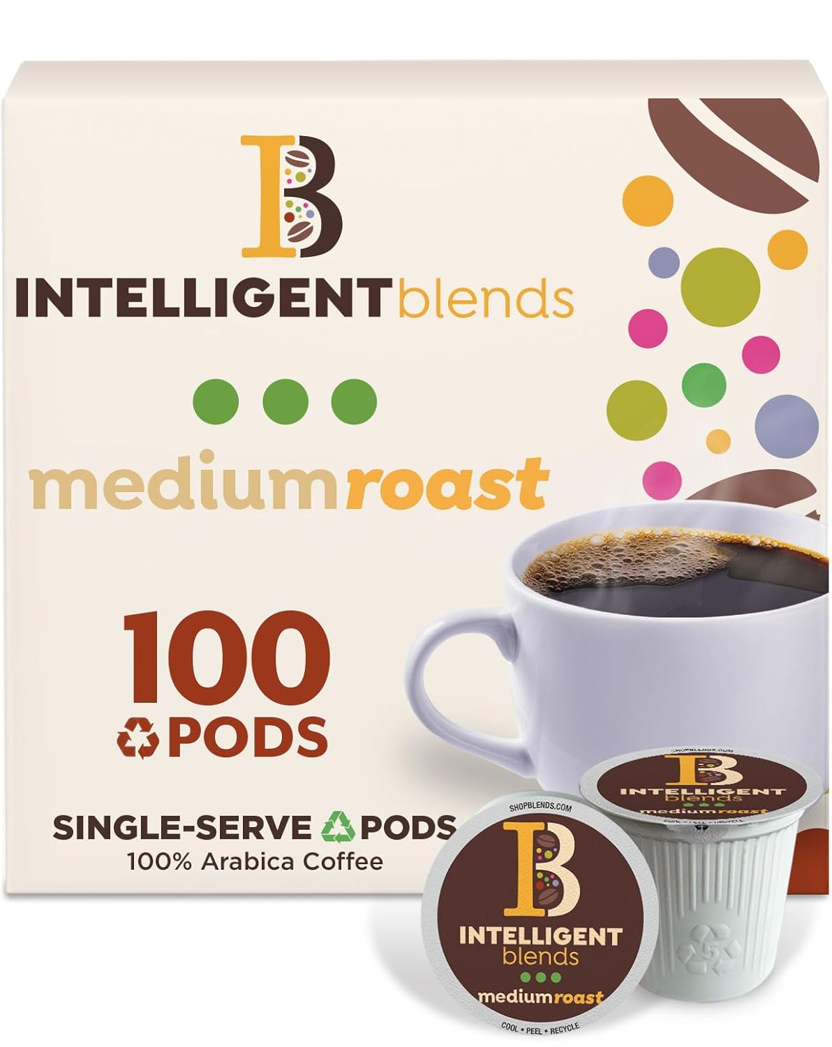 Intelligent Blends Medium Dark Roast Coffee Pods for Keurig