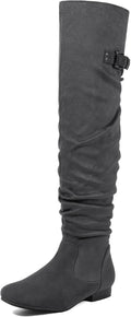 DREAM PAIRS Suede Over The Knee Thigh High Winter Boots - Warm