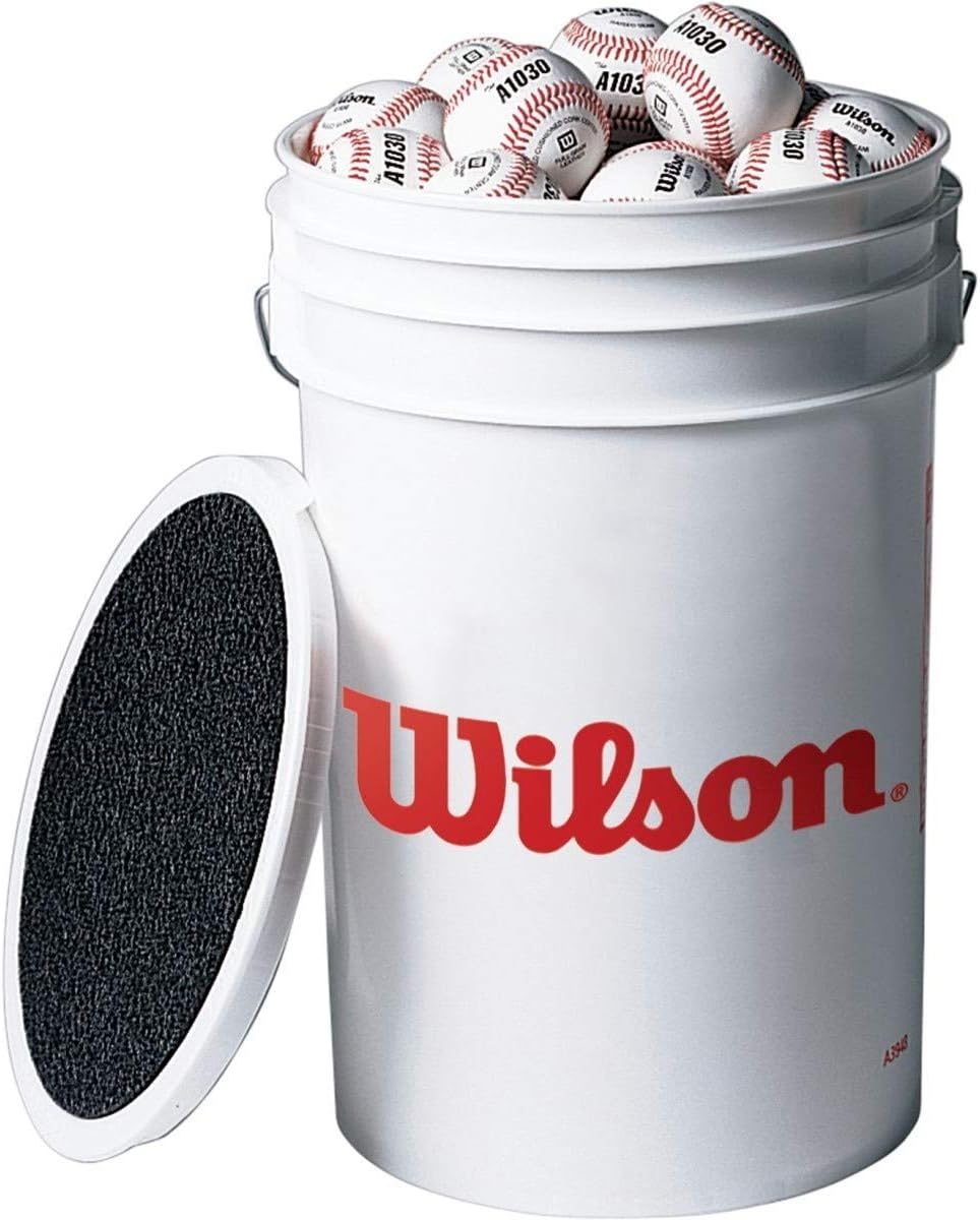 Wilson A1030 Champion Series Baseballs Bucket with 3 Dozen Balls