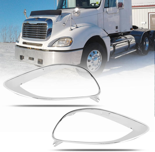 Chrome Headlight Bezel Trim Cover for Freightliner Columbia 2001-2017