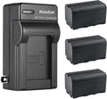 Kastar 3-Pack NP-F750 NP-F770 Batteries + AC Charger - Long Run Power