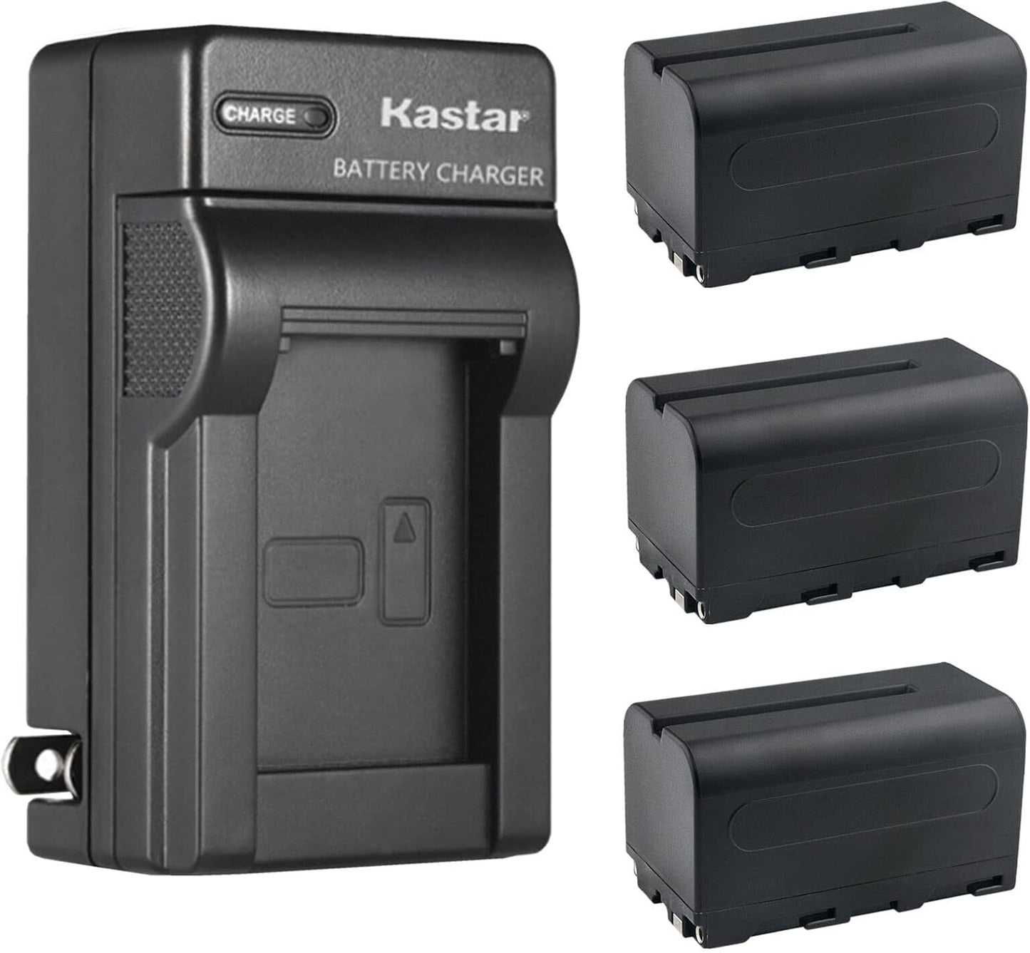 Kastar 3-Pack NP-F750 NP-F770 Battery and Charger for Monitors