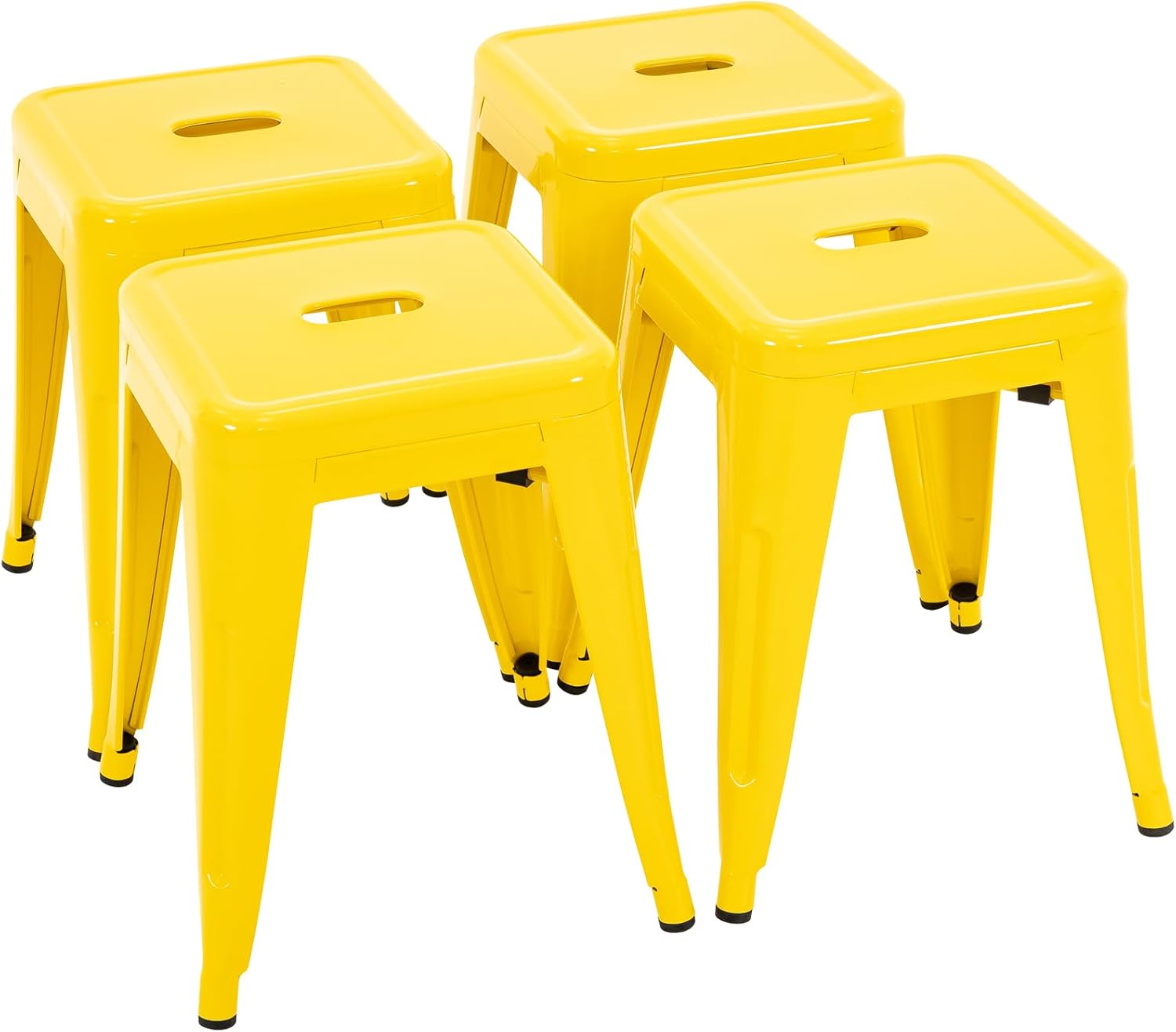 Brage Living 18 Inch Industrial Metal Stools Set of 4