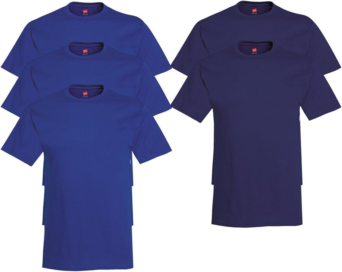 Hanes Mens Tall 100% Cotton Crew Neck Undershirts for Comfort
