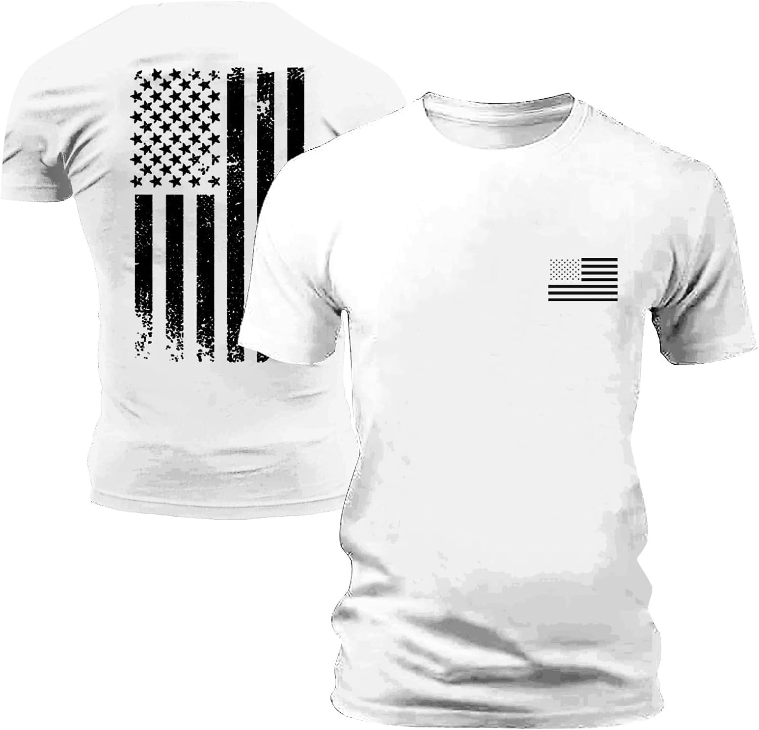 Patriotic Men's 4th of July Tee  Crewneck Graphic Shirt