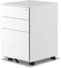 Anti-Tilt 3-Drawer Metal File Cabinet - Secure & Mobile!
