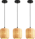 TeruTeru Ji Kaikang 3-Pack Mini Rattan Pendant Light - Handwoven