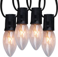 C9 Clear Christmas String Lights 100ft - Warm Outdoor Roofline
