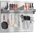 36x30 in Stainless Steel Backsplash for Stove and Range Hood - Shelf