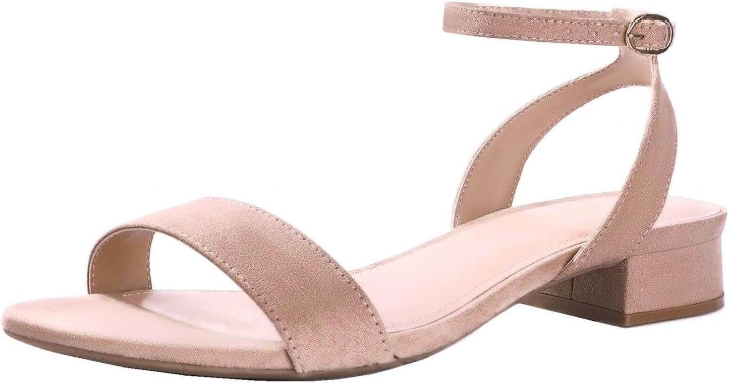 TruFox 1 Inch Low Heel Dressy Sandal for Special Occasions