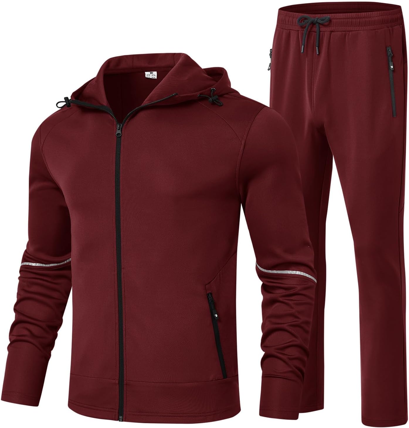 BGOWATU Men's Tracksuits Set Full Zip Jacket for Activewear