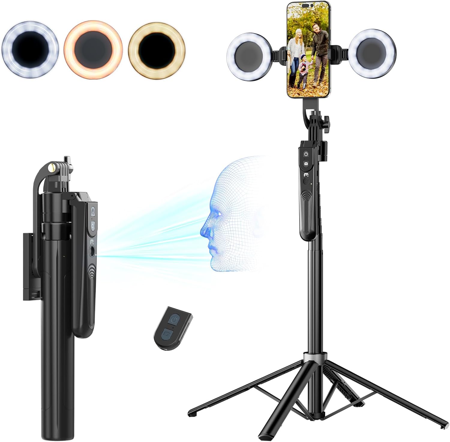M MYBAT PRO 72in Auto Face Tracking Tripod for Smart Devices