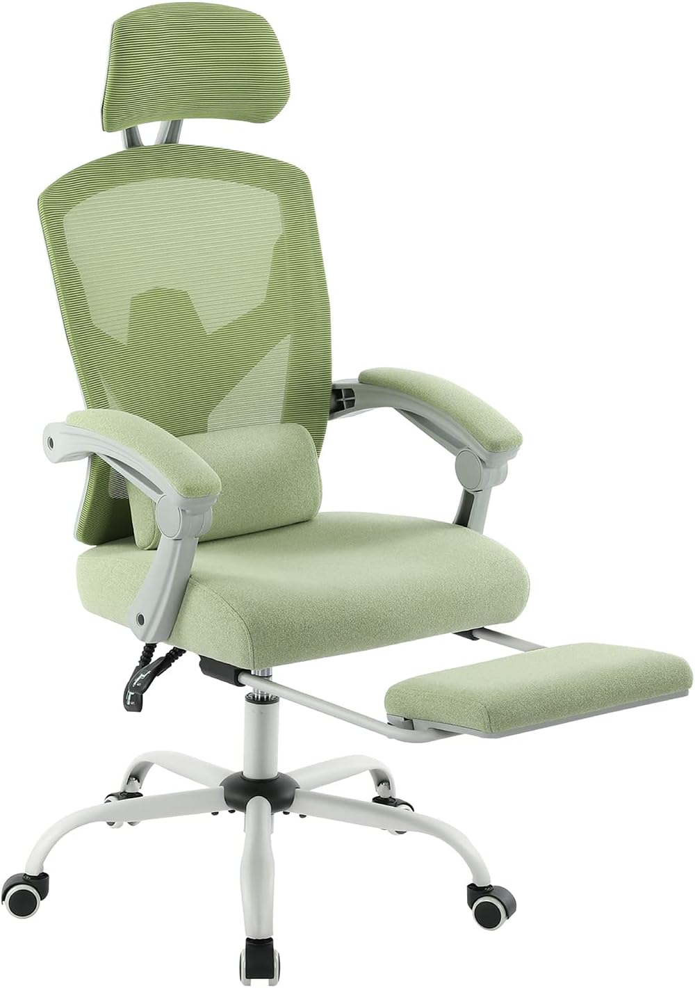 DUMOS Ergonomic Gaming Chair: Lumbar Support, Reclining, Footrest