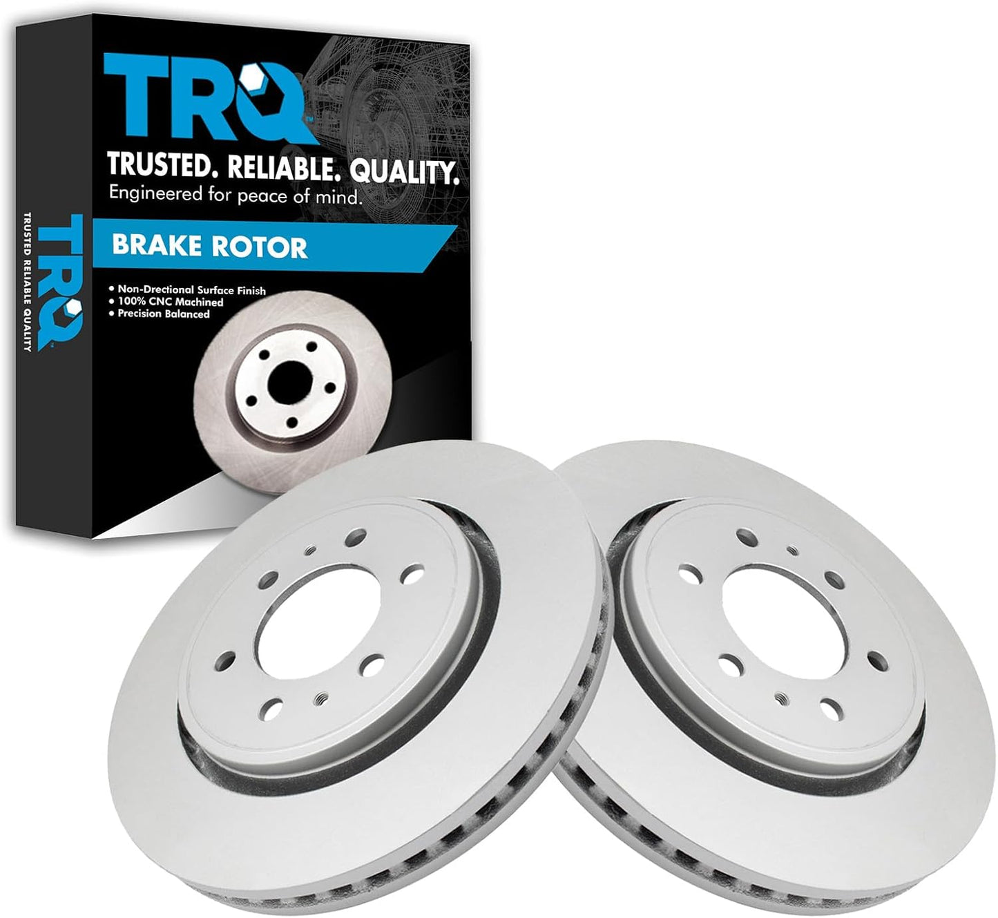 TRQ Front Brake Rotors Set for 2007-2021 Ford Expedition & F-150
