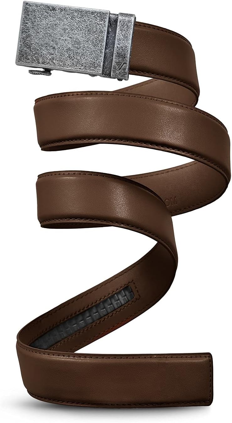 Mission Belt Men's Leather Ratchet Belt for Perfect Fit Every Time
