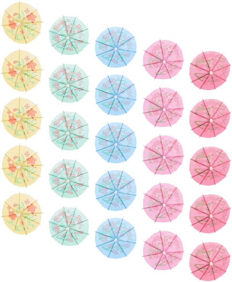 UPKOCH 60Pcs Fruit Picks Umbrellas - Festive Valentines Day Decor