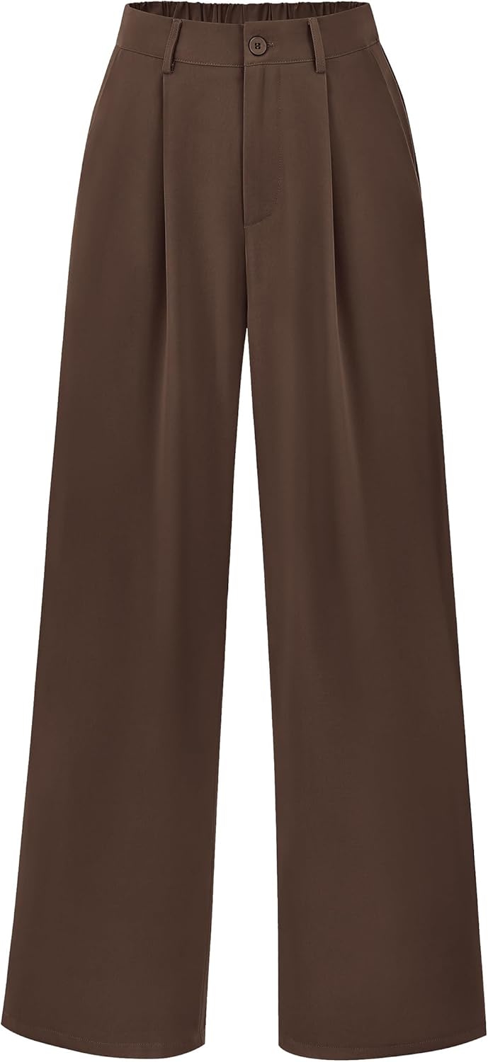 PRETTYGARDEN Palazzo Pants for Women - Chic Wide Leg Trousers