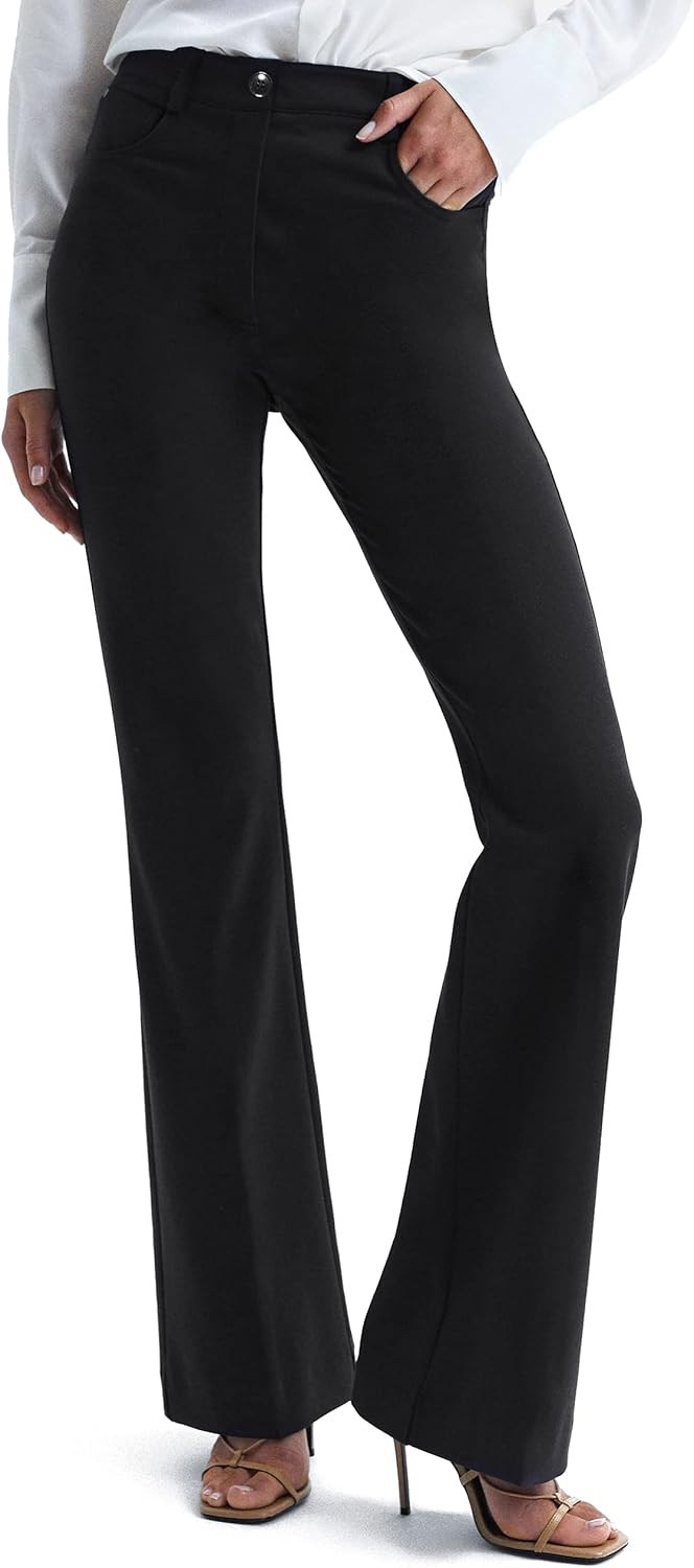 Houmous Women's Bootcut Dress Pants for Office and Casual Wear