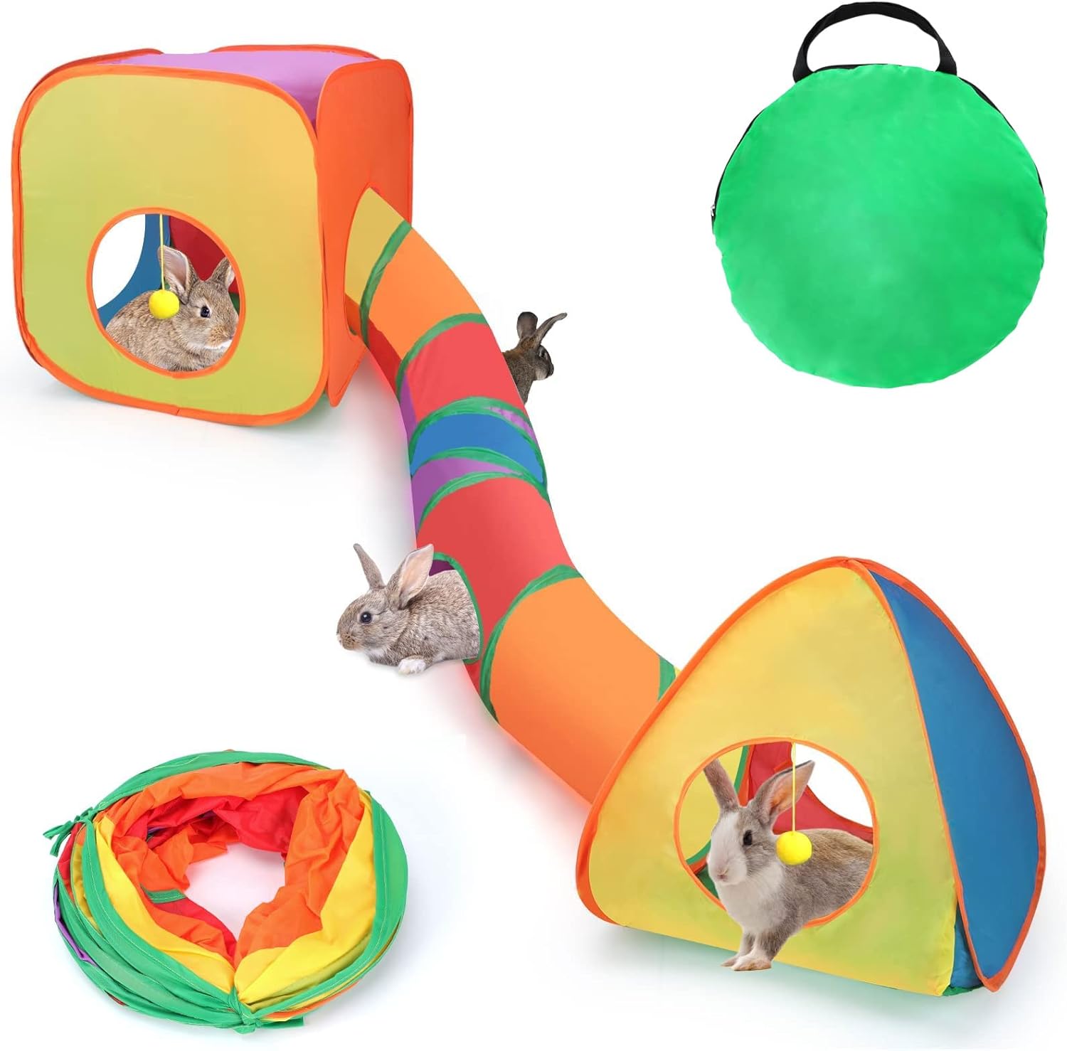 Collapsible Rabbit Tunnel Playset by BWOGUE