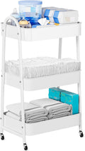 Baby Diaper Caddy Organizer Metal Utility Cart - Portable Nursery