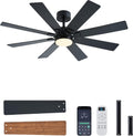 48 in Ceiling Fan with Lights and Remote - Low Profile 8-Blade