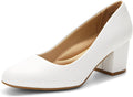 DREAM PAIRS Women's Pumps Low Chunky Block Heel - Comfortable Dress