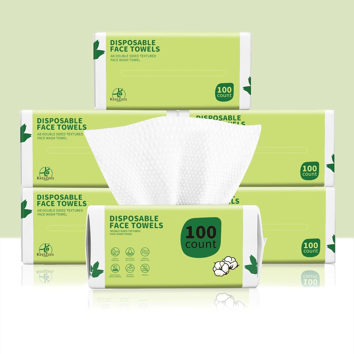 Biodegradable Disposable Face Towels for All Skin Types 600 Count