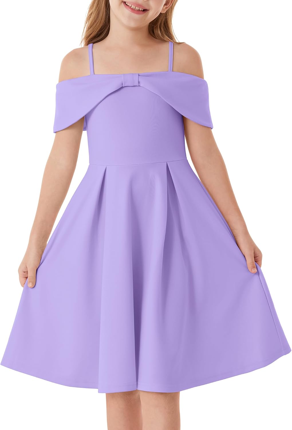 Elegant Off Shoulder A-Line Casual Party Dress for Girls