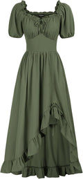 Scarlet Darkness Renaissance Dress for Women - Corset Ruffle Maxi