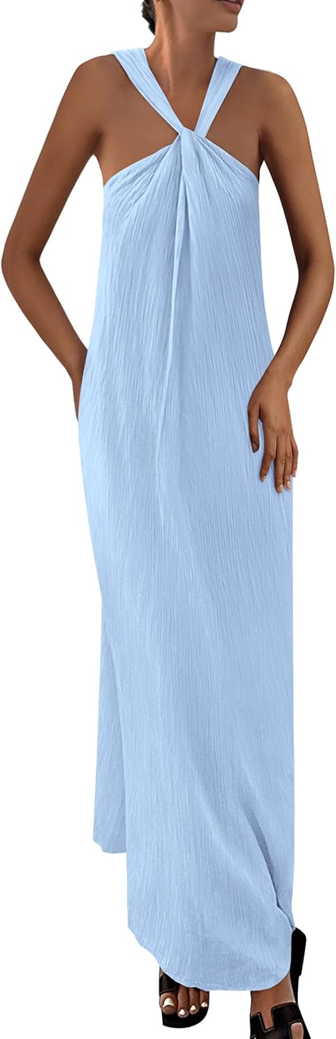 PRETTYGARDEN Womens Casual Long Summer Dresses with Pockets