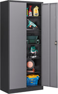 Metal Garage Storage Cabinet 71in Tall Tool Cabinet - Secure