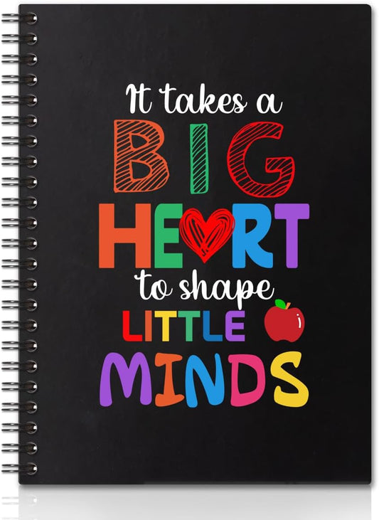 Big Heart 160pg Spiral Notebook for Teachers & Kids