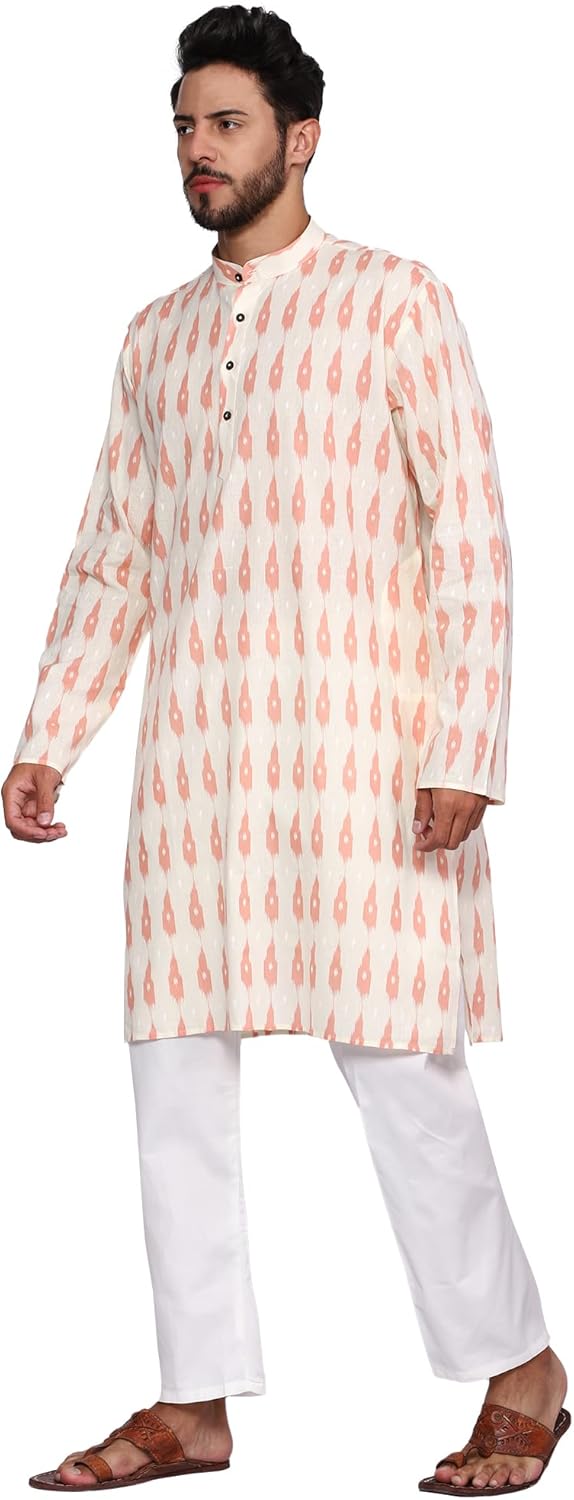 Mens Cotton Kurta Pajama Set for Ethnic Weddings and Parties