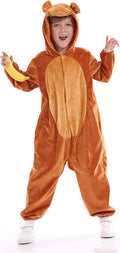 Unisex Animal Costume Kids Plush Hooded Pajamas for Fun