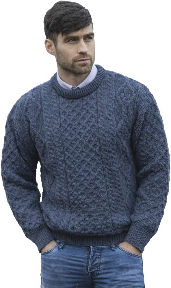 Aran Crafts Irish Soft Cable Knitted Crew Neck Sweater Review