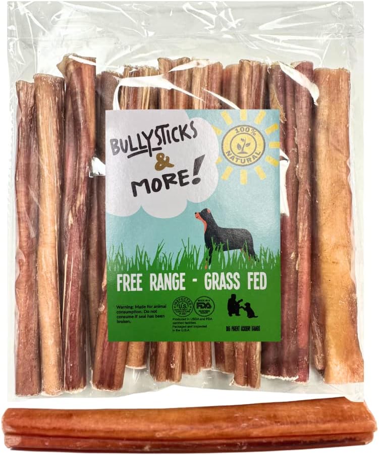 Bully Sticks for Large Dogs - Jumbo Thick 6 Inch Chews
