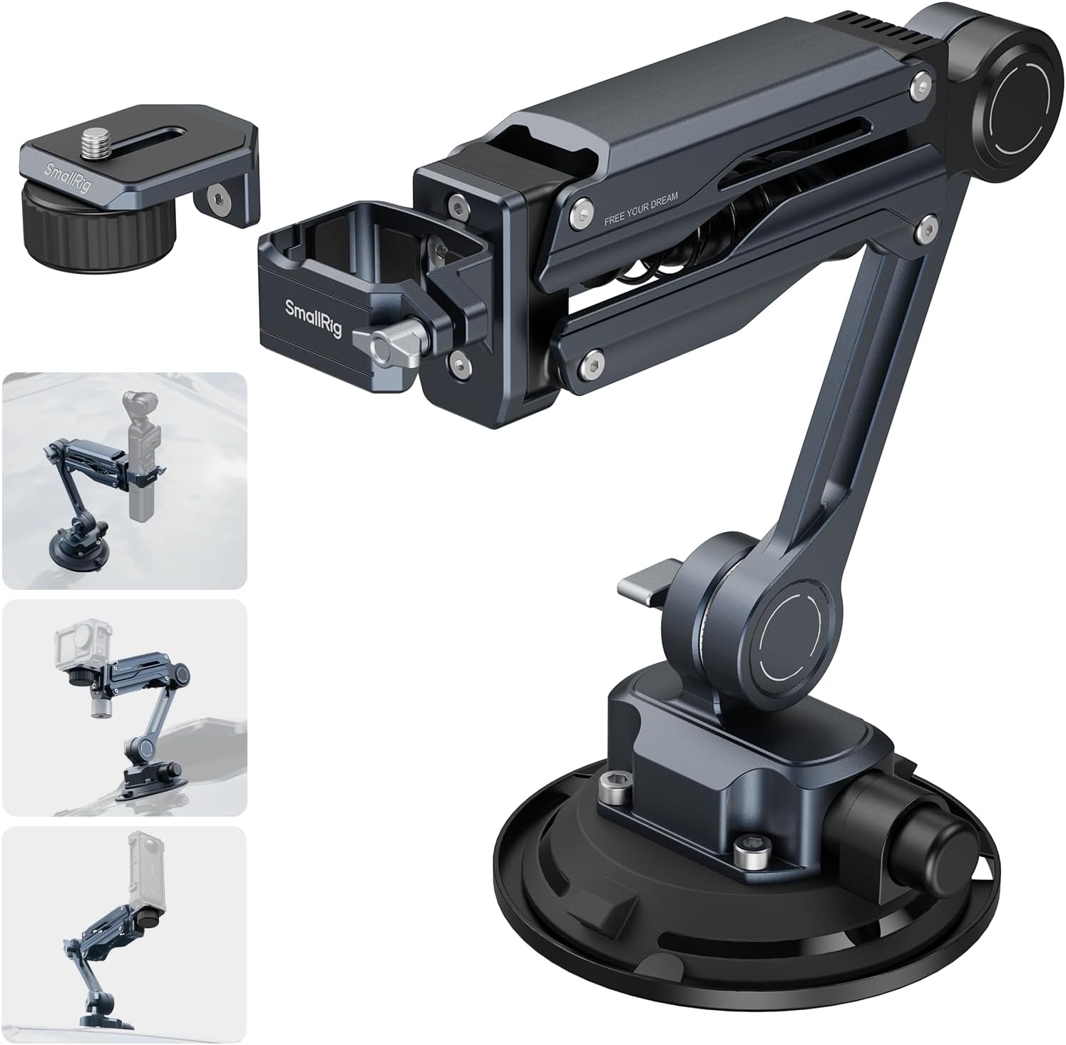 SMALLRIG Mini Shock Absorber Arm with 4-inch Suction Cup