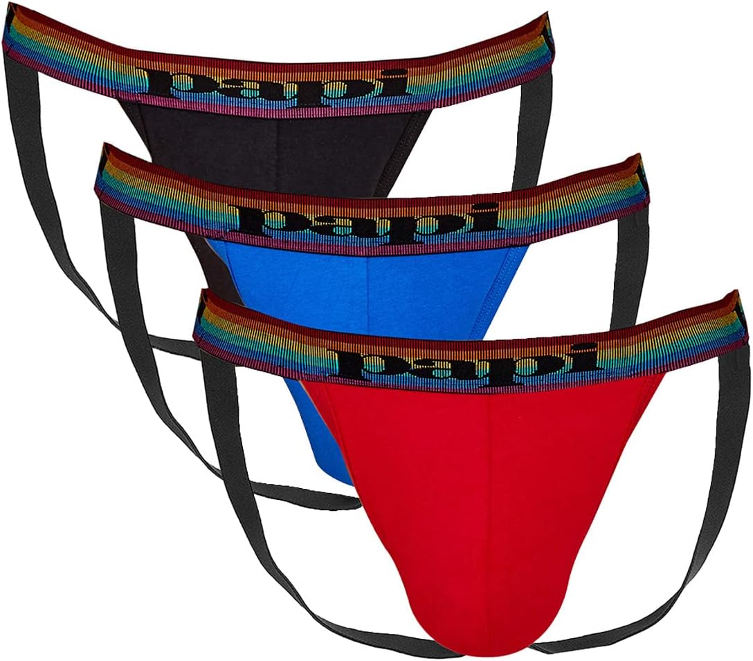 Papi Men's 3-Pack Jockstrap for Ultimate Athletic Support