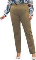 DGD Plus Size Women's Straight-Leg Dress Pants - Comfortable Work