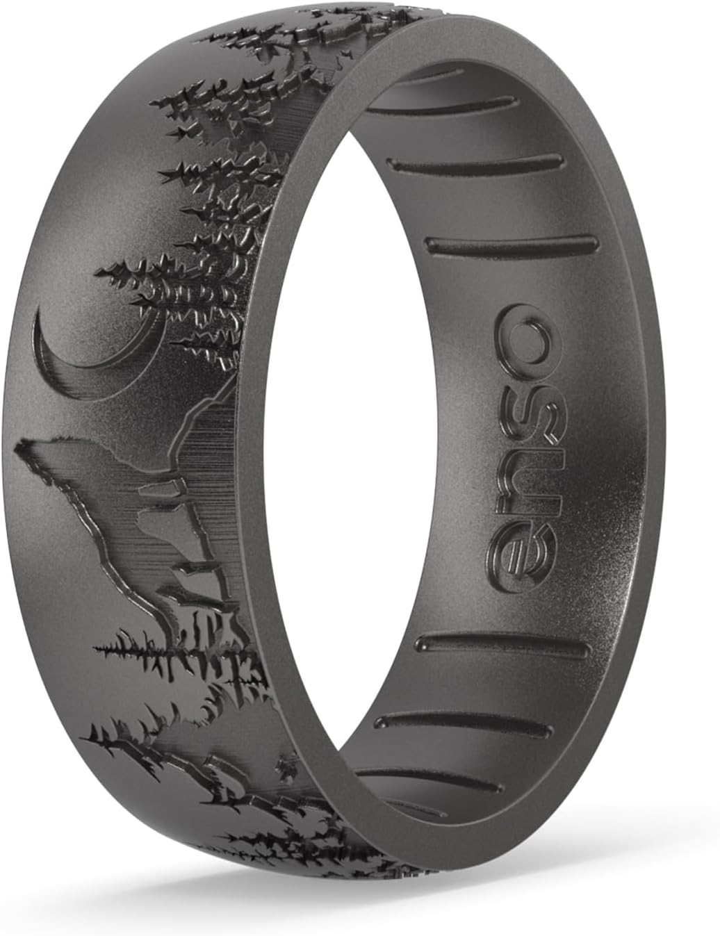 Enso Rings Etched Classic Silicone Rings for Ultimate Comfort