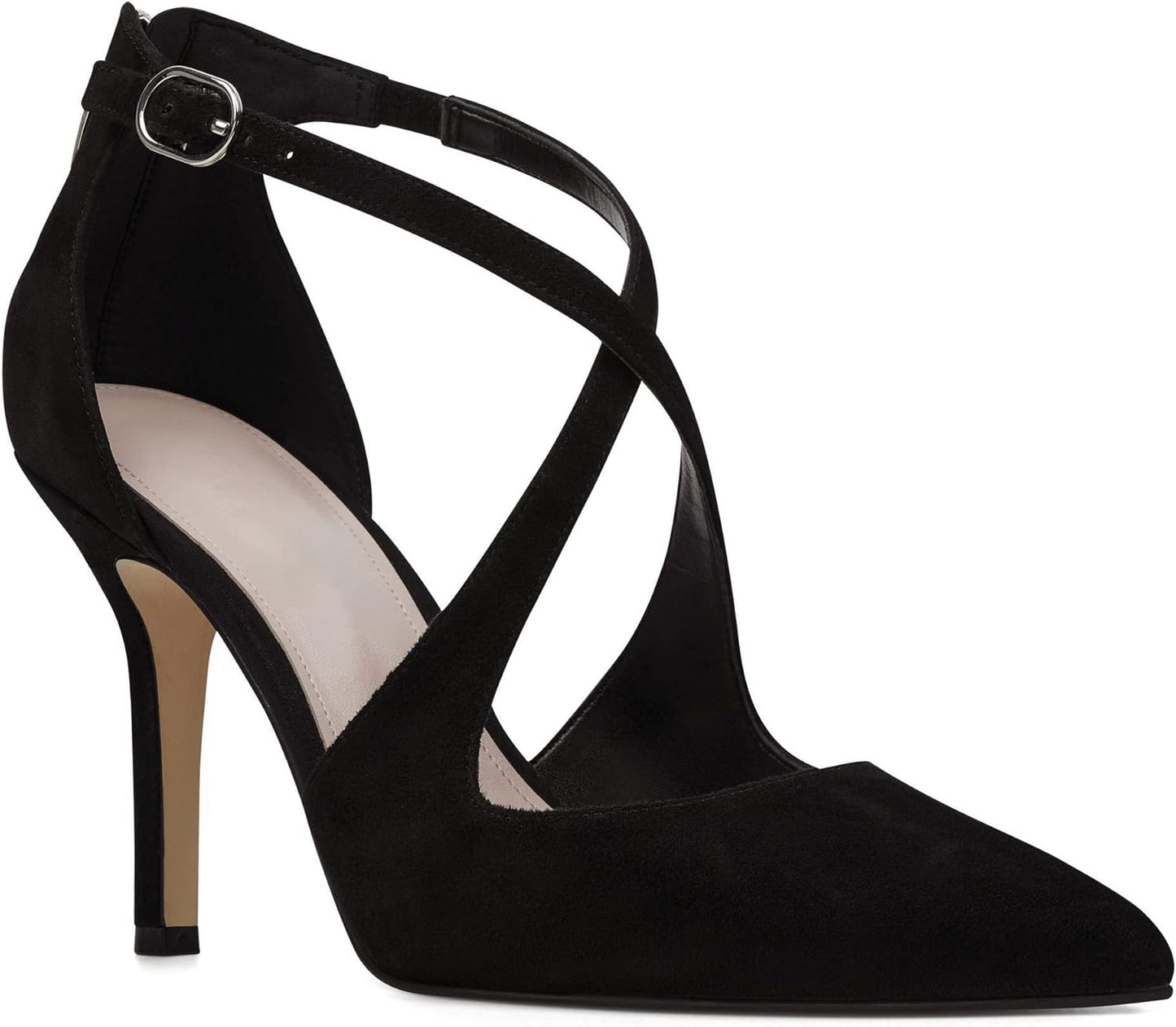 Minshluu Womens Pumps High Heels with Crossed Strap Design