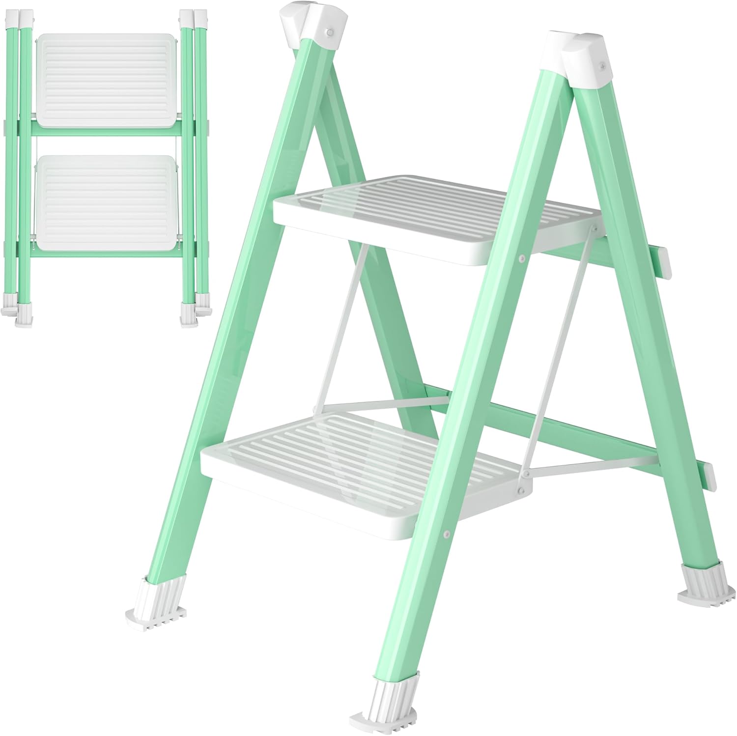 2 Step Ladder with Anti-Slip Wide Pedal for Home and Office