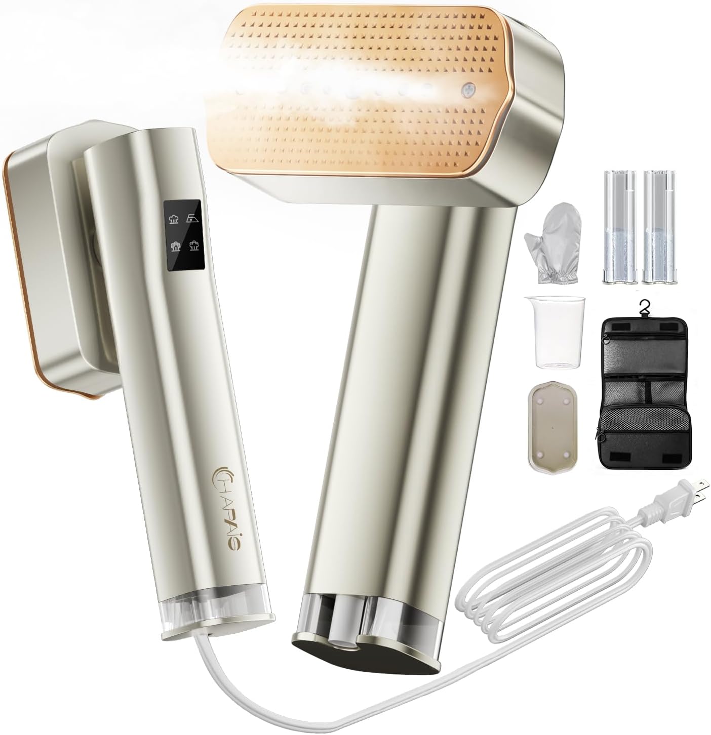 2-in-1 Travel Steamer for Clothes with Dual Tanks and Modes