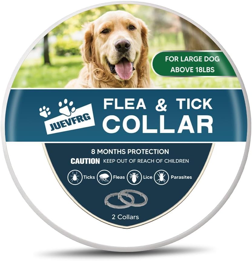 Flea & Tick Collar for Dogs - Waterproof 8 Months Prevention