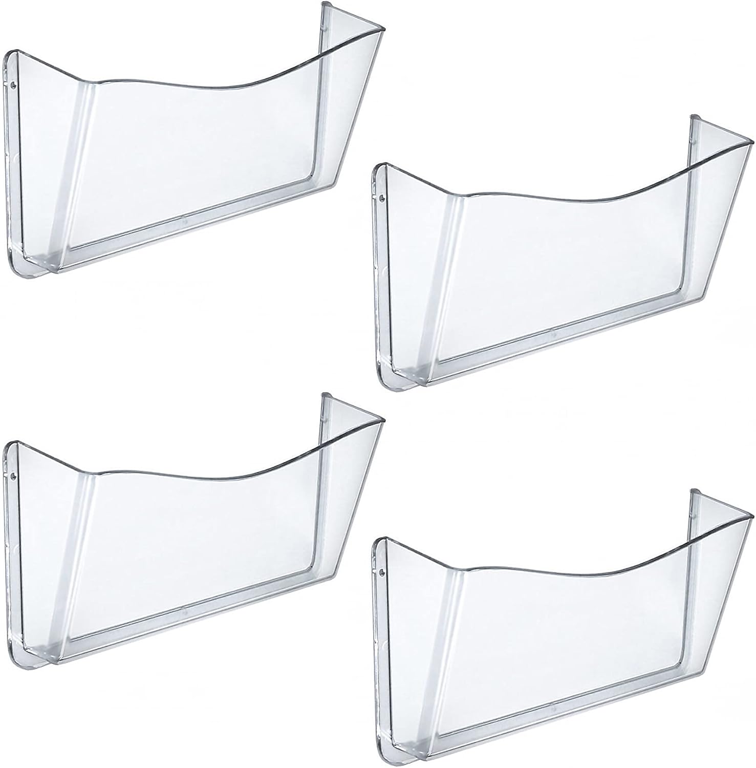 Clear Single Pocket Wall File Organizers - 4 Count Pack