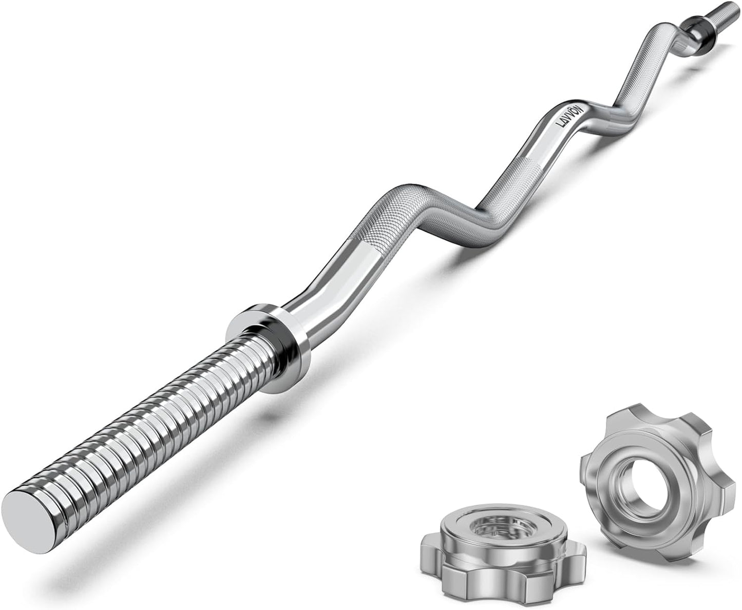 47in EZ Curl Bar for Weight Lifting, Gym and Home Use