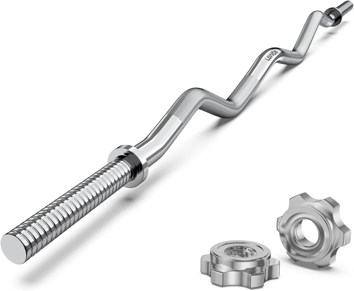 47in EZ Curl Bar for Weight Lifting, Gym and Home Use